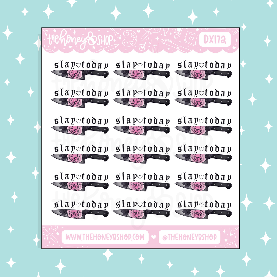 Slay Today Doodle Sticker