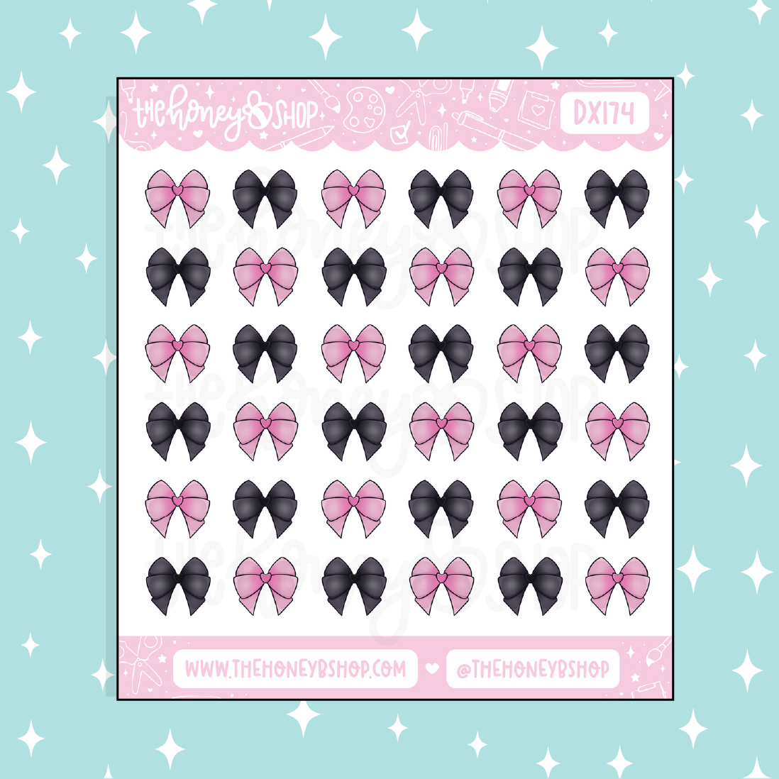 Self Love Bow Icon Doodle Sticker