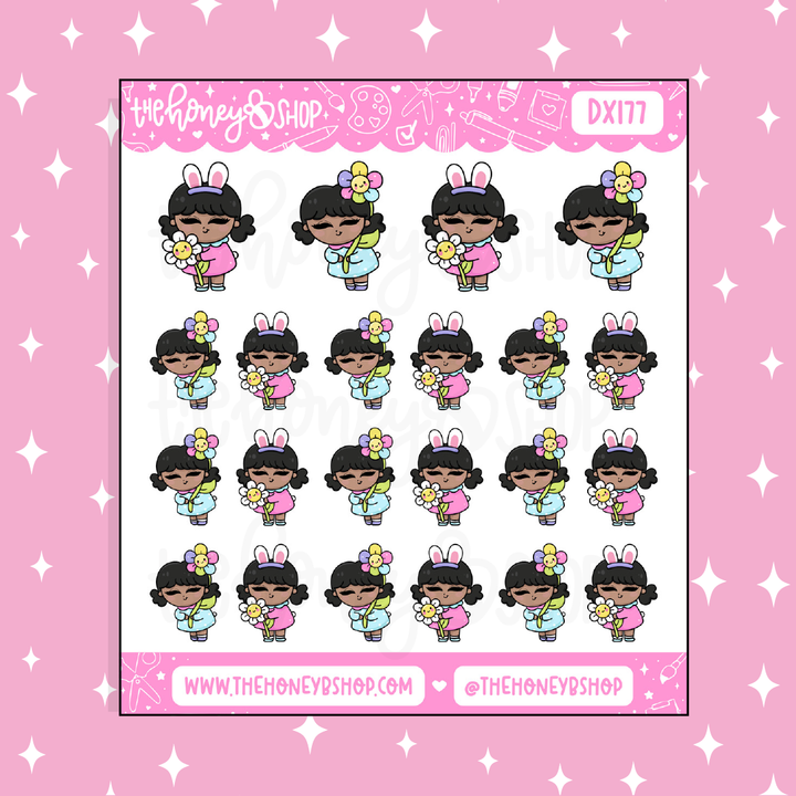 Spring Babes Doodle Sticker | Choose your Skin Tone!