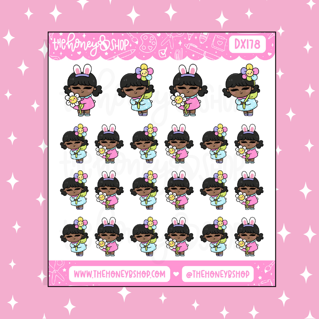 Spring Babes Doodle Sticker | Choose your Skin Tone!