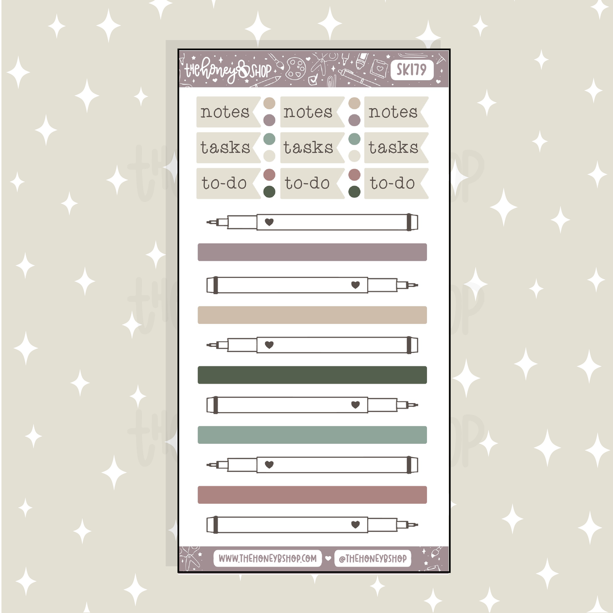 Dark Academia Functionals Doodle Sticker | A La Carte