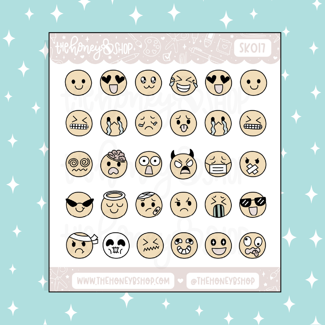 Emoji Doodle Sticker | Choose Your Color Option!