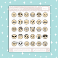 Etiqueta engomada del garabato emoji | ¡Elija su opción de color!