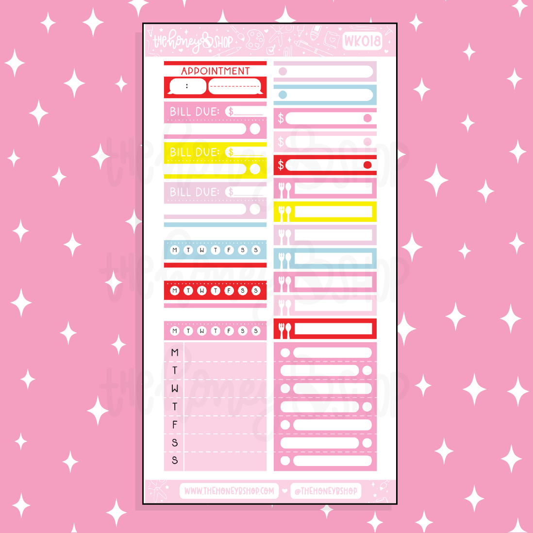 Hello Honey Habits + Functionals Doodle Sticker | A La Carte