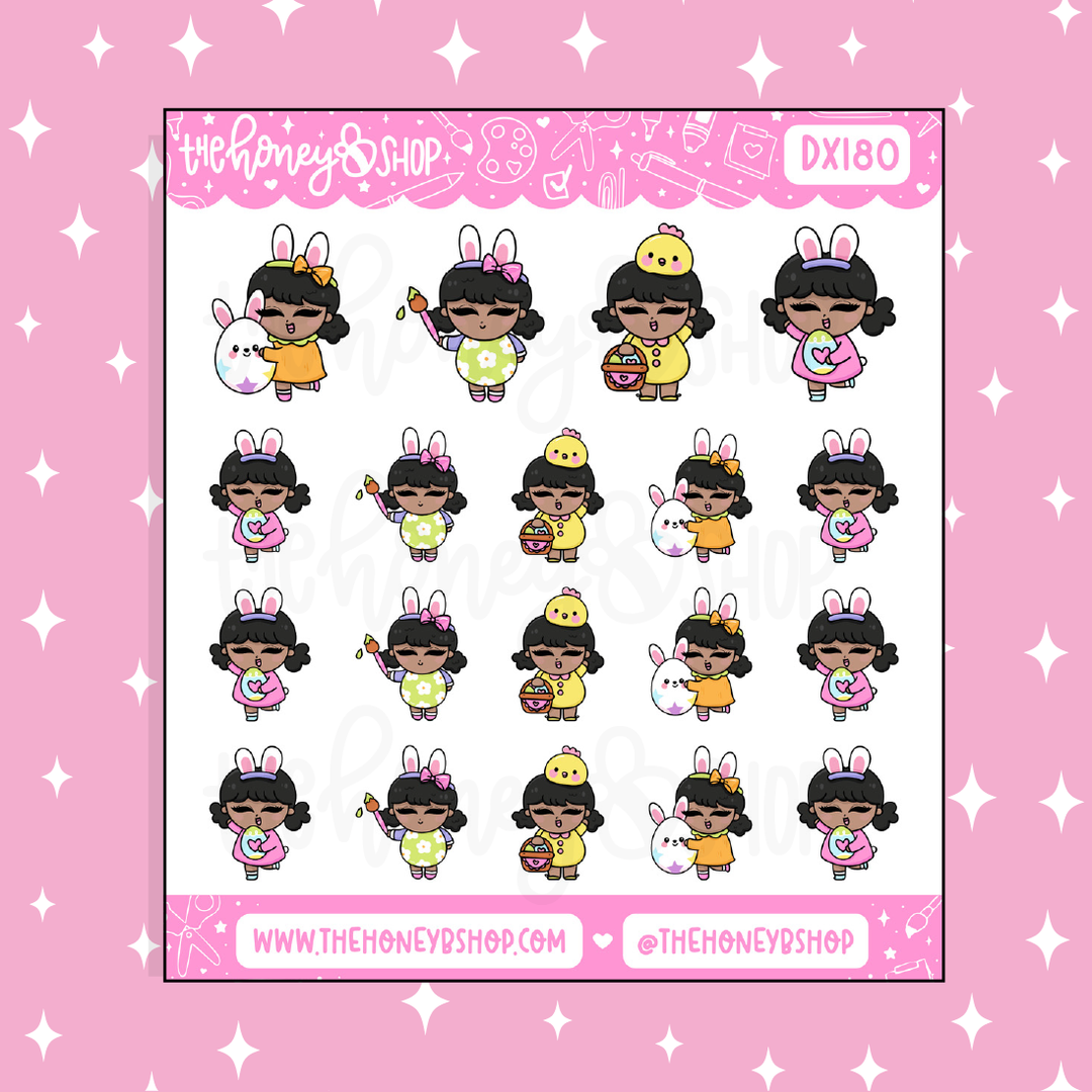 Easter Babes Doodle Sticker | Choose your Skin Tone!