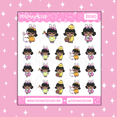 Easter Babes Doodle Sticker | Choose your Skin Tone!