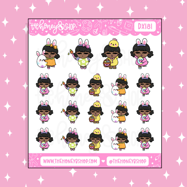 Easter Babes Doodle Sticker | Choose your Skin Tone!