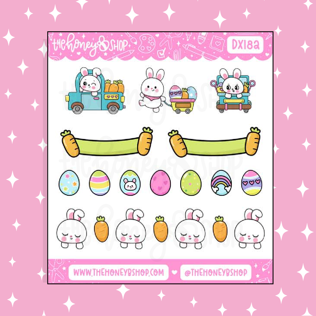 Easter Bunny Deco + Banners Doodle Sticker