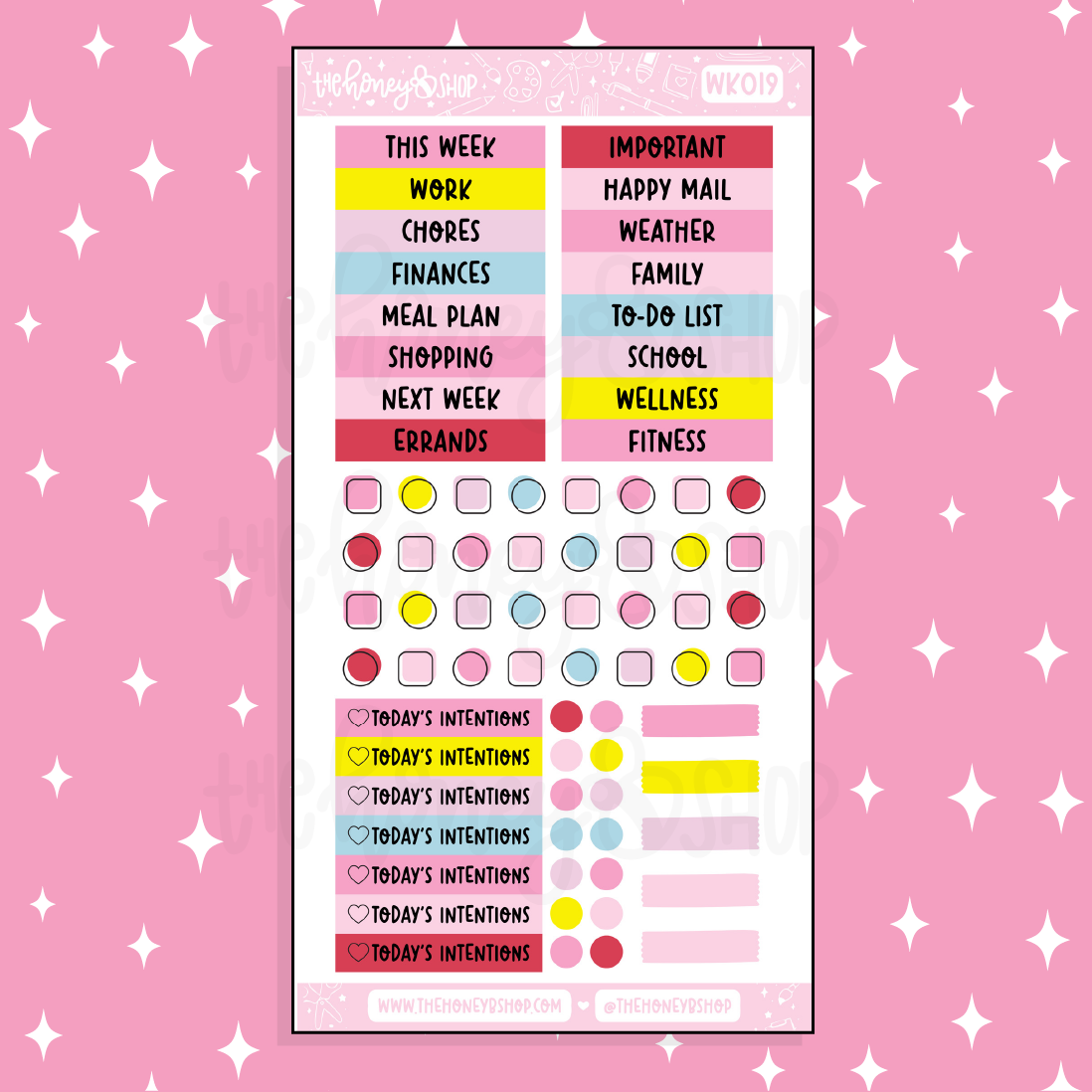Hello Honey Headers + Bullet Points Doodle Sticker | A La Carte