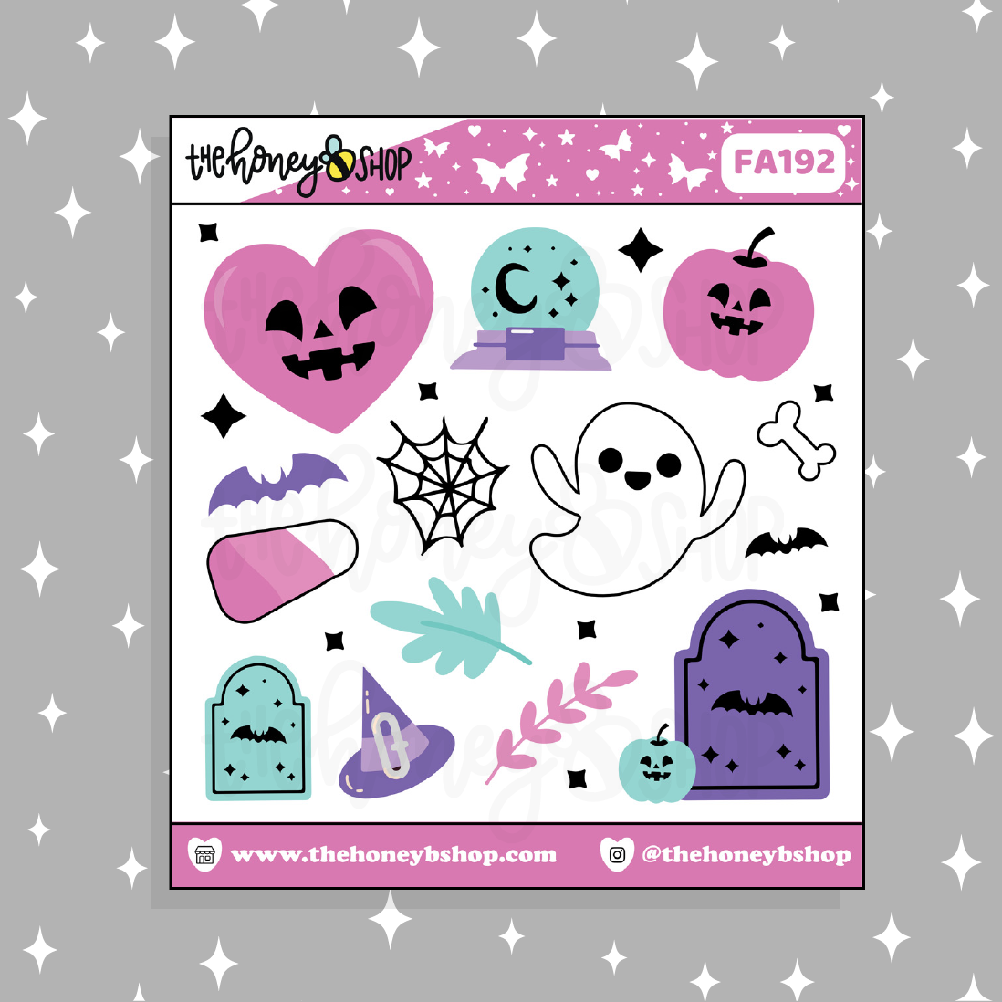 Pastel Halloween Deco Doodle Sticker