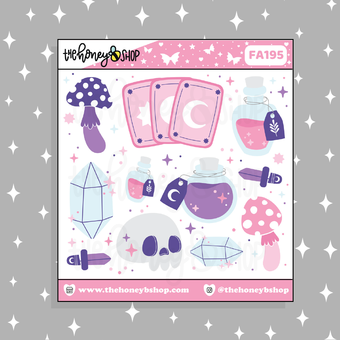 Pastel Witchy Vibes Deco Doodle Sticker