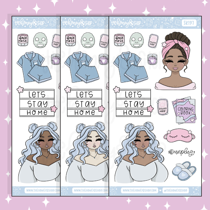 Staycation Large Babe Deco Doodle Sticker | A La Carte | Choose your Skin Tone!