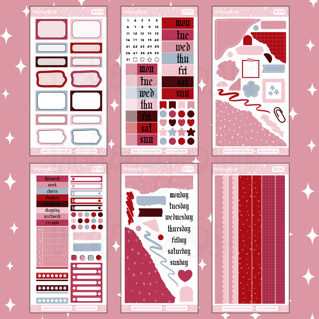 Cherry Bomb | 8 Page Weekly Kit | Choose Your Skin Tone!