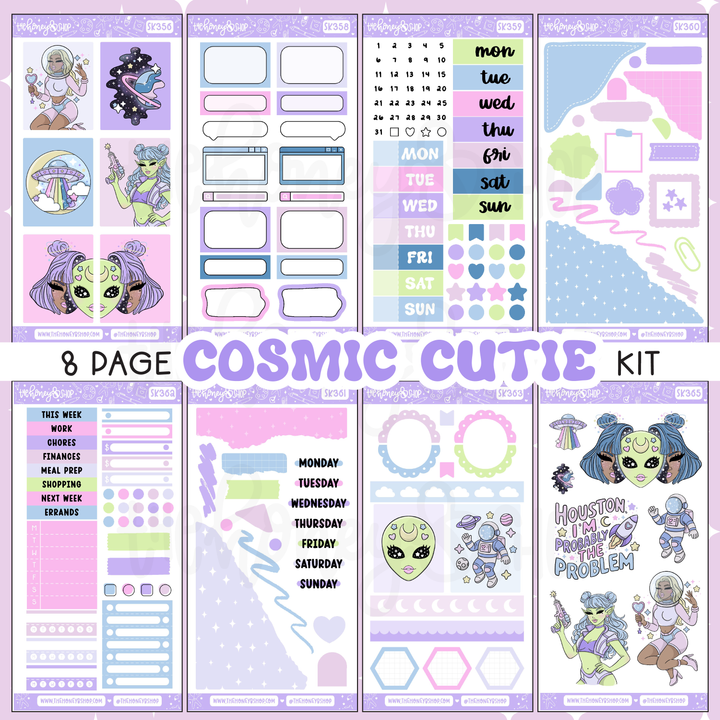 Cosmic Cutie | 8 Page Weekly Kit | Choose Your Skin Tone!