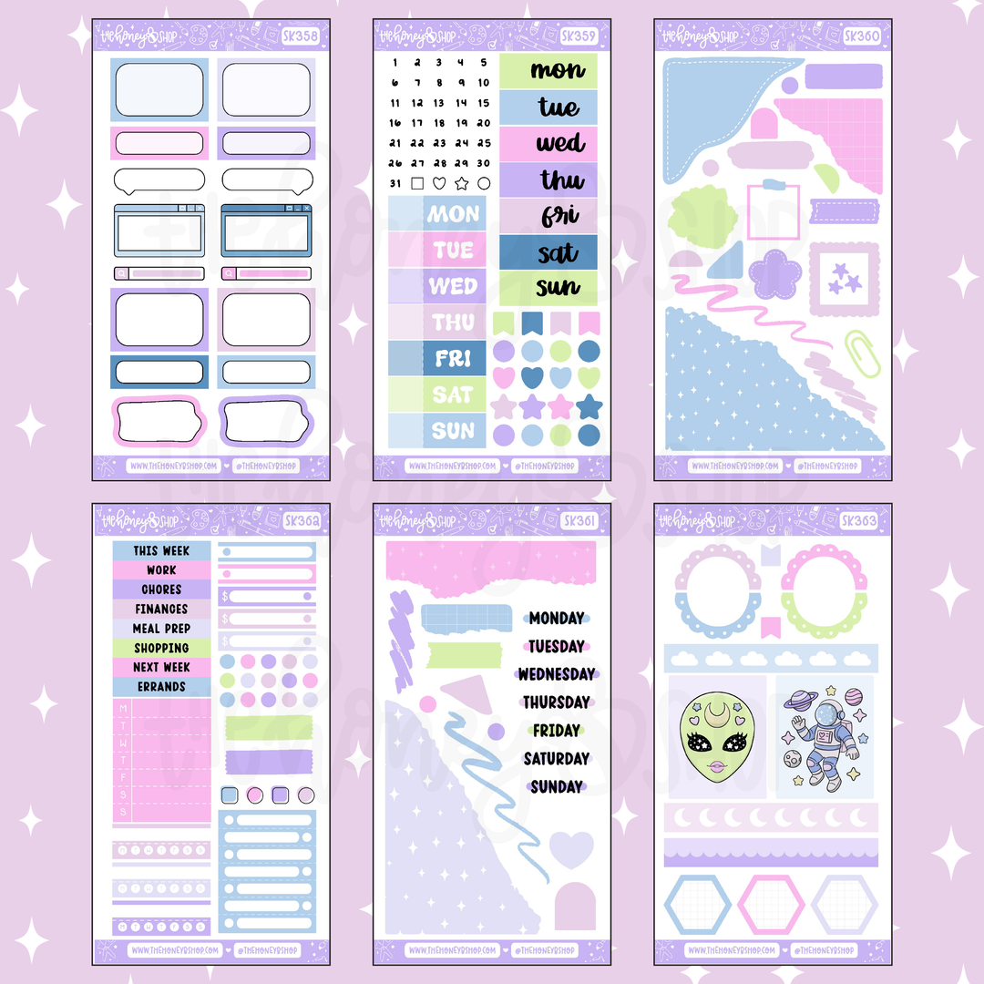 Cosmic Cutie | 8 Page Weekly Kit | Choose Your Skin Tone!
