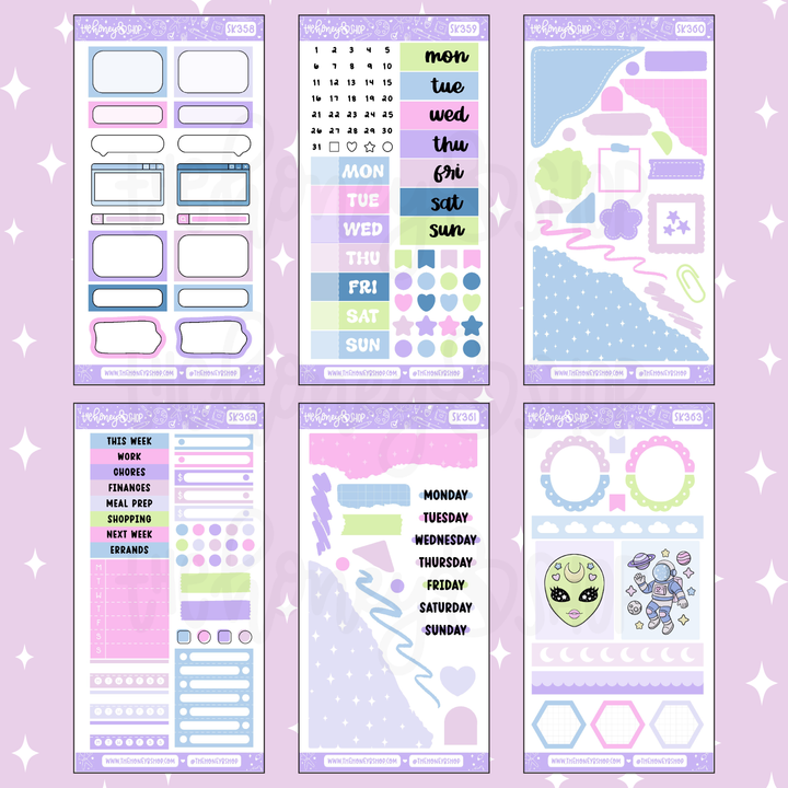 Cosmic Cutie | 8 Page Weekly Kit | Choose Your Skin Tone!