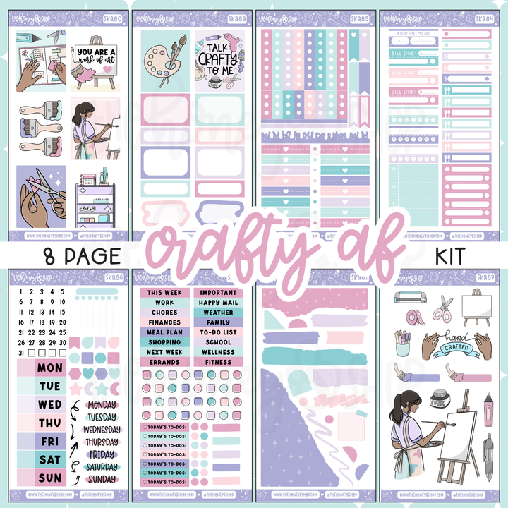 Crafty AF | 8 Page Weekly Kit | Choose your Skin Tone!