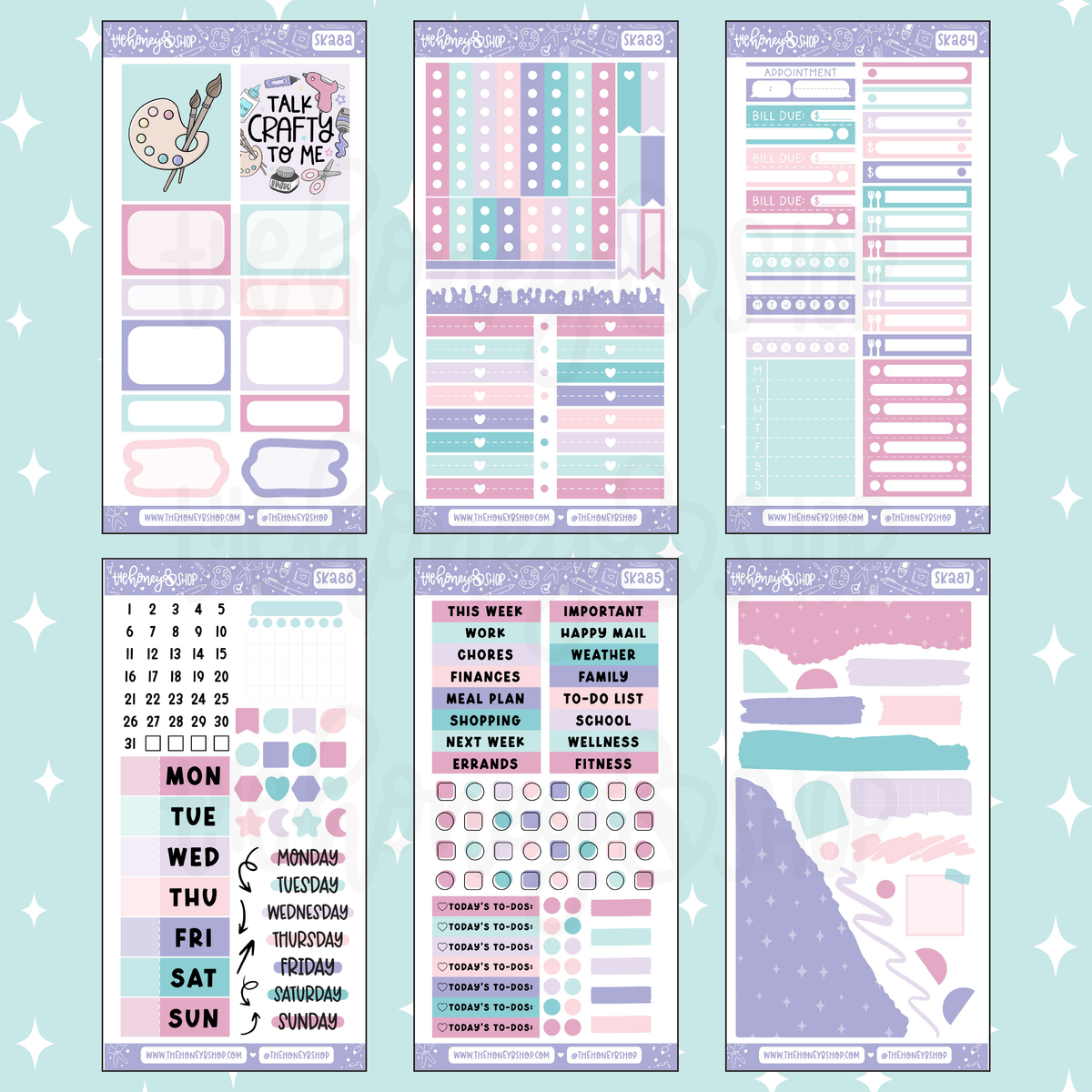 Crafty AF | 8 Page Weekly Kit | Choose your Skin Tone!