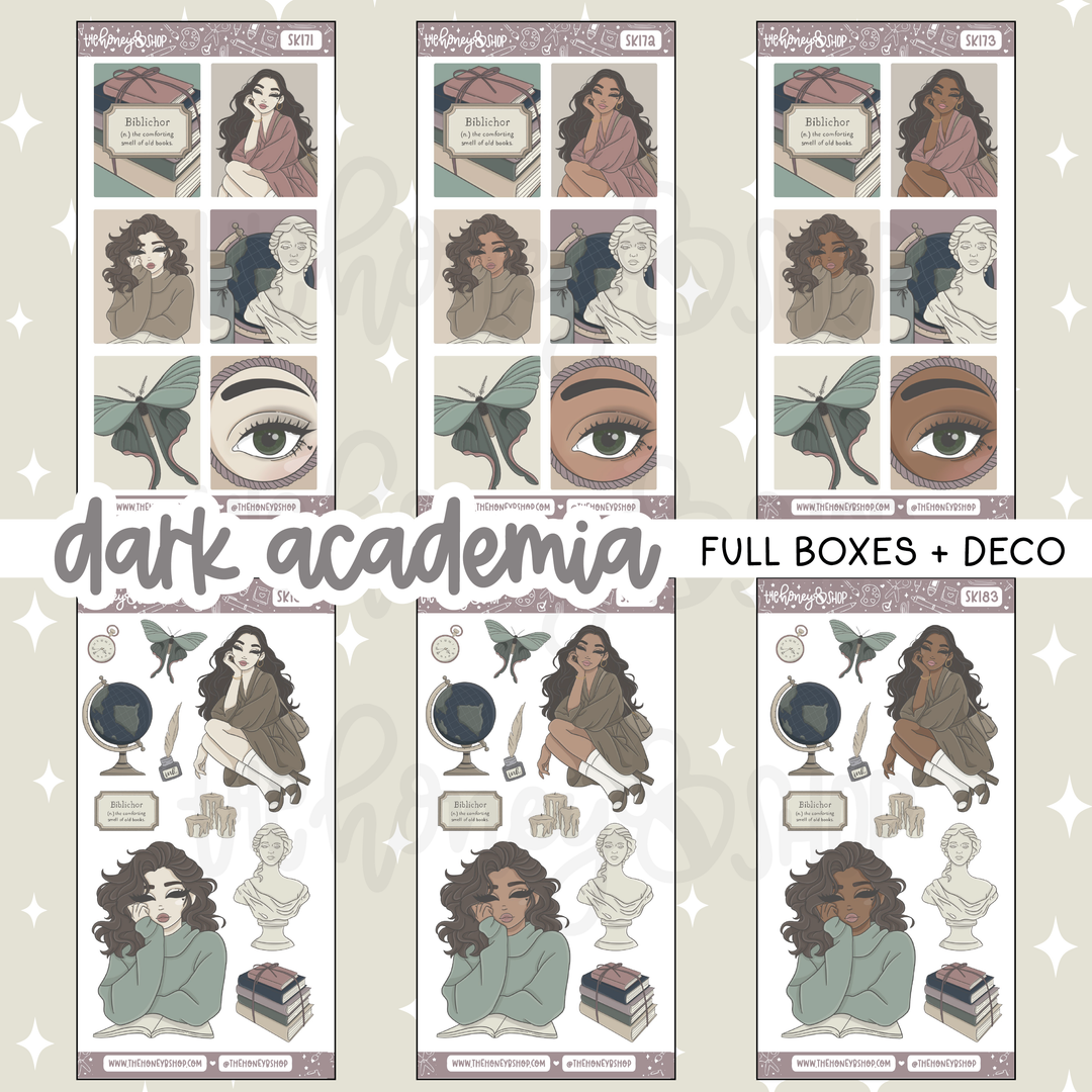 Dark Academia | 10 Page Weekly Kit | Choose your Skin Tone!