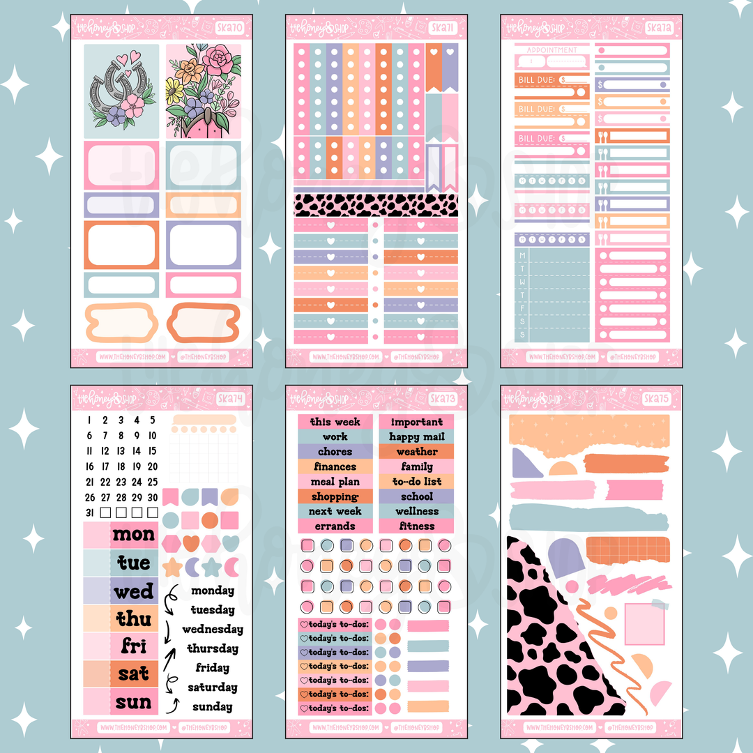 Desert Charm | 8 Page Weekly Kit | Choose your Skin Tone!