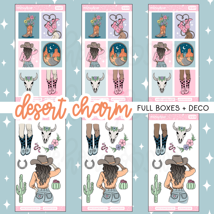 Desert Charm | 8 Page Weekly Kit | Choose your Skin Tone!