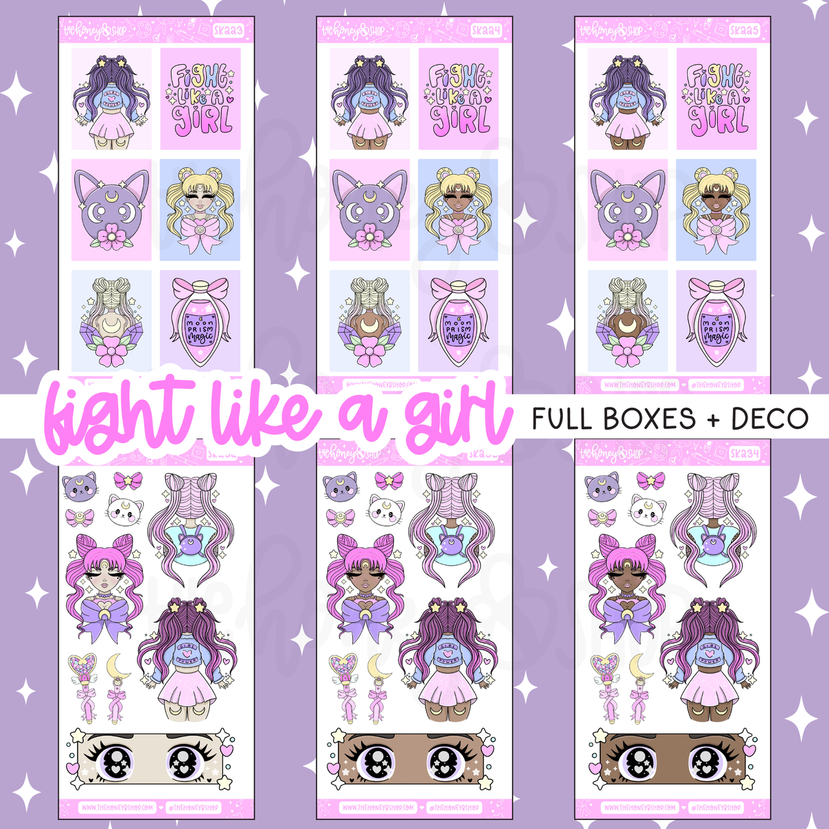 Fight Like A Girl 2.0 | 8 Page Weekly Kit | Choose your Skin Tone!