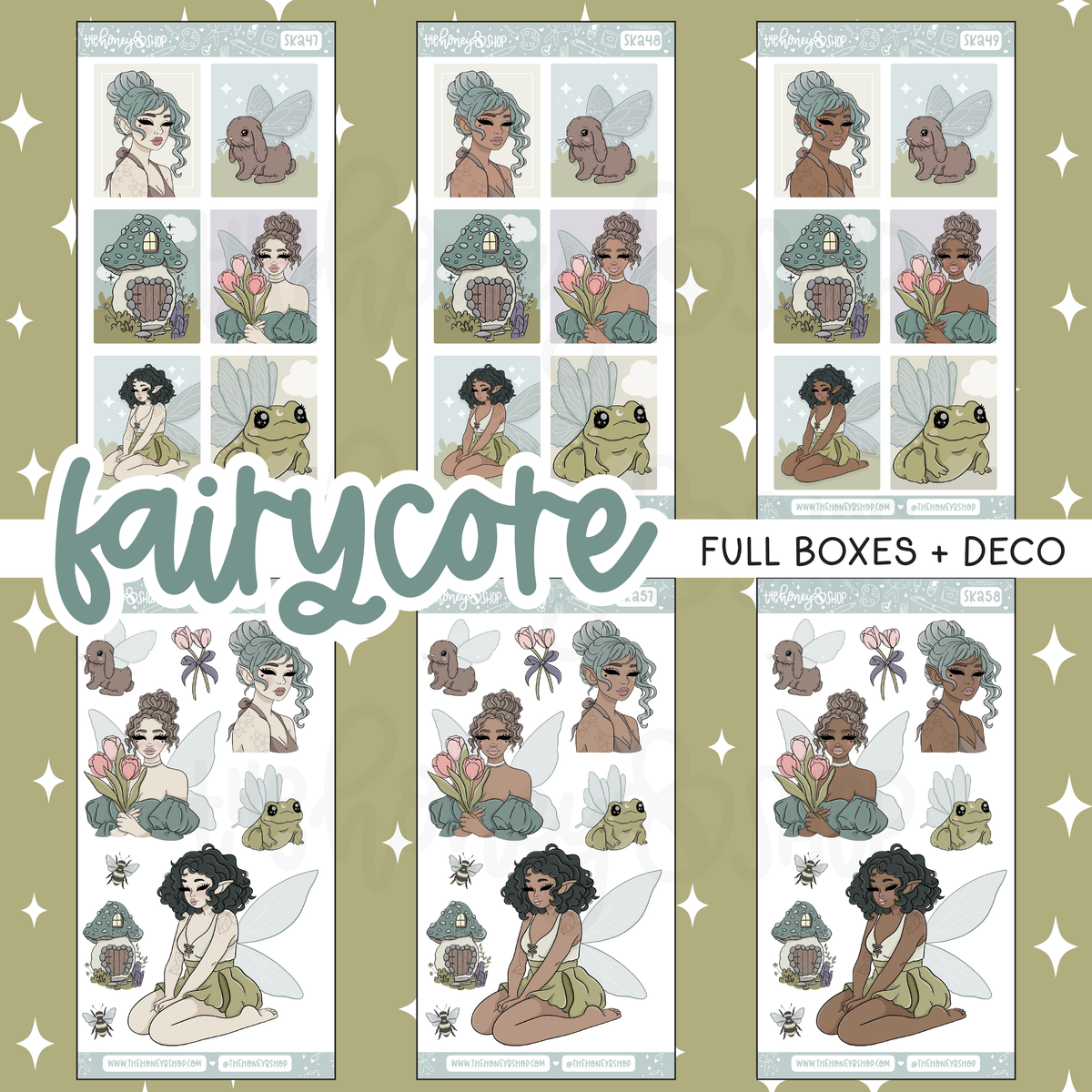 Fairycore | 8 Page Weekly Kit | Choose your Skin Tone!