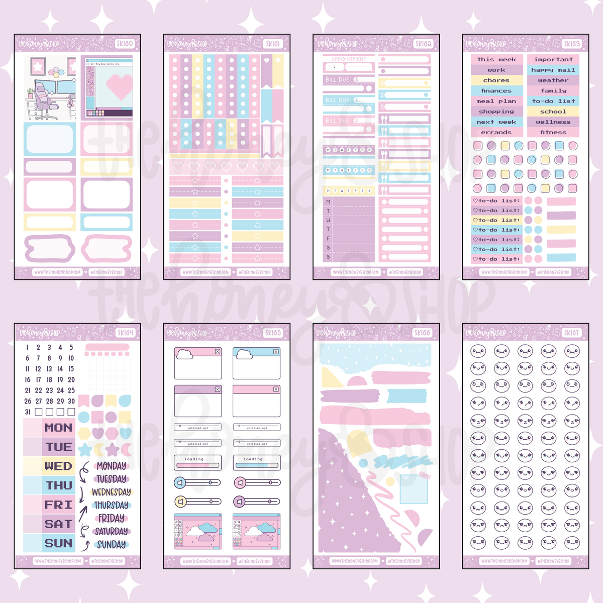 Gamer Babe | 10 Page Weekly Kit | Choose your Skin Tone!