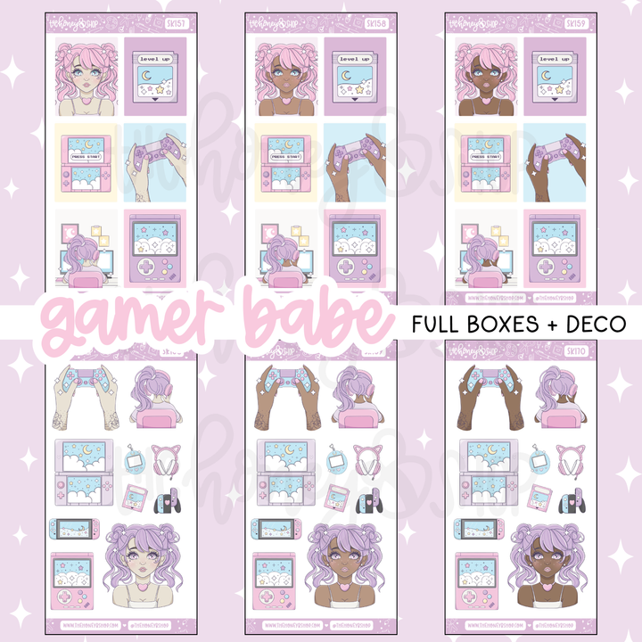 Gamer Babe | 10 Page Weekly Kit | Choose your Skin Tone!