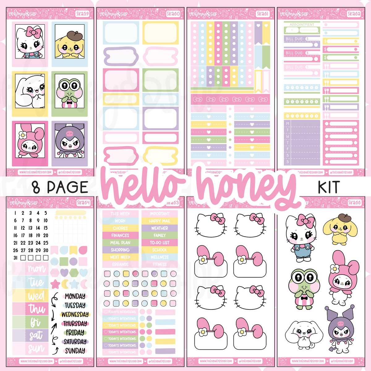 Hello Honey | 8 Page Weekly Kit