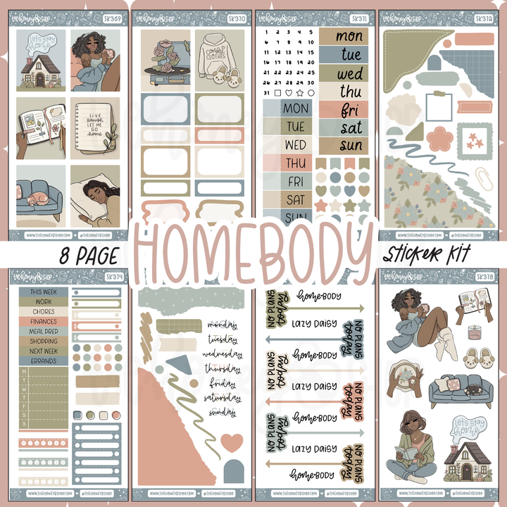 Homebody | 8 Page Weekly Kit | Choose Your Skin Tone!