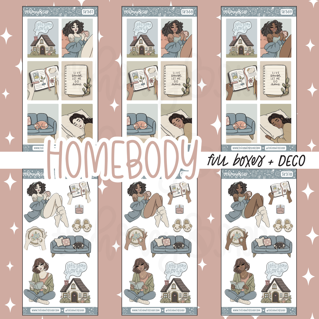 Homebody | 8 Page Weekly Kit | Choose Your Skin Tone!