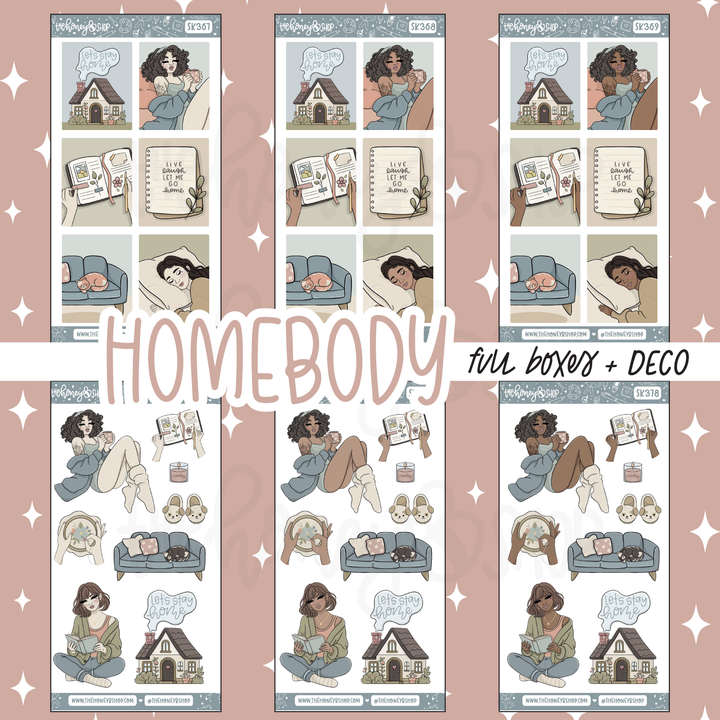 Homebody | 8 Page Weekly Kit | Choose Your Skin Tone!