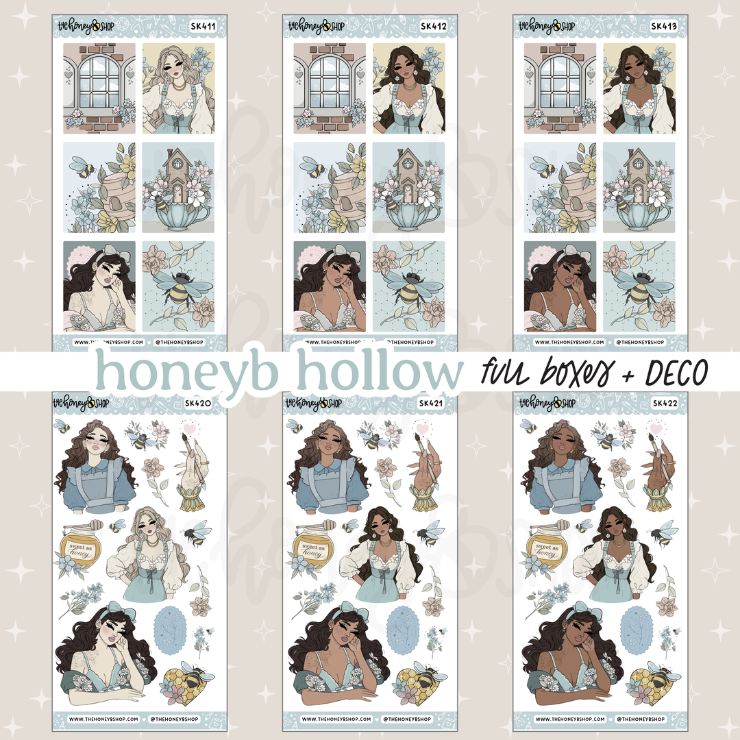 HoneyB Hollow | 8 Page Sticker Kit | Planner &amp; Journaling Stickers | Choose Your Skin Tone!