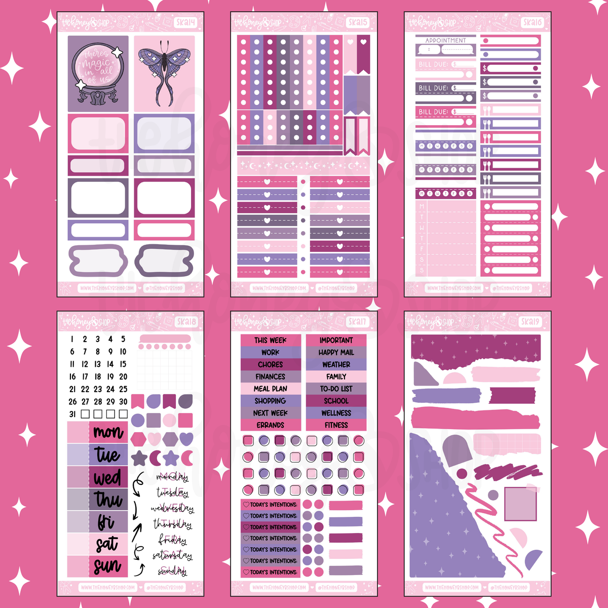 Love Spell | 8 Page Weekly Kit | Choose your Skin Tone!