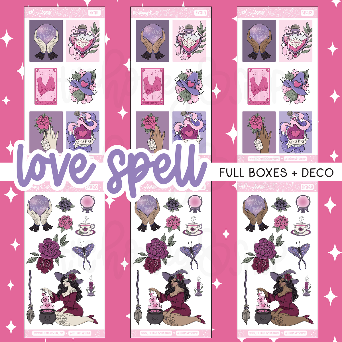 Love Spell | 8 Page Weekly Kit | Choose your Skin Tone!