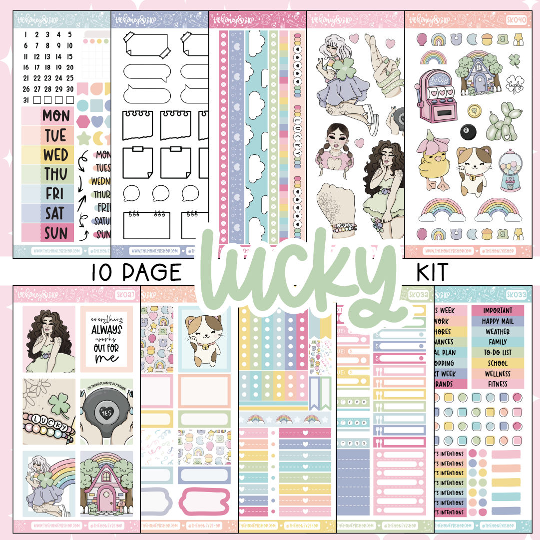 Lucky | 10 Page Weekly Kit | Choose your Skin Tone!