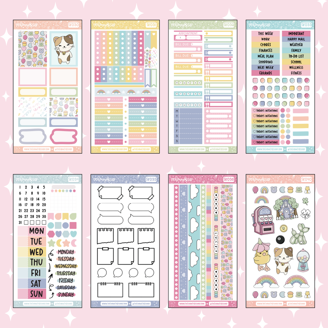 Lucky | 10 Page Weekly Kit | Choose your Skin Tone!