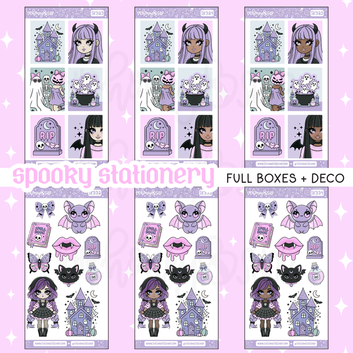 Spooky Stationery | 8 Page Weekly Kit | Choose your Skin Tone!