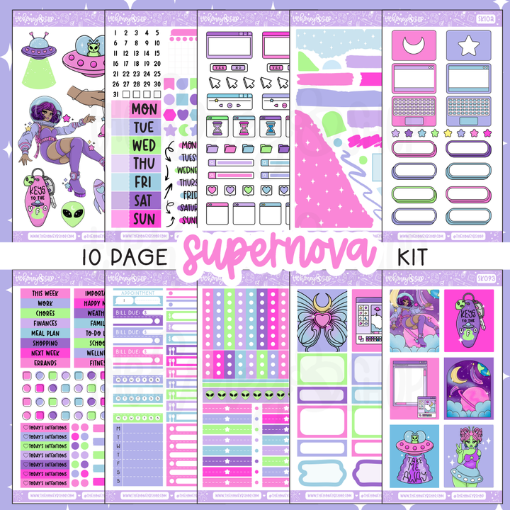 Supernova | 10 Page Weekly Kit | Choose your Skin Tone!