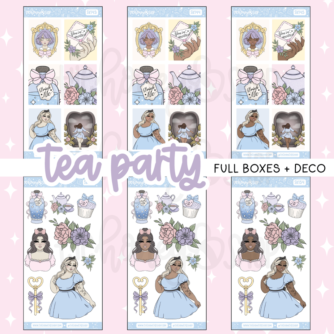 Tea Party | 10 Page Weekly Kit | Choose your Skin Tone!