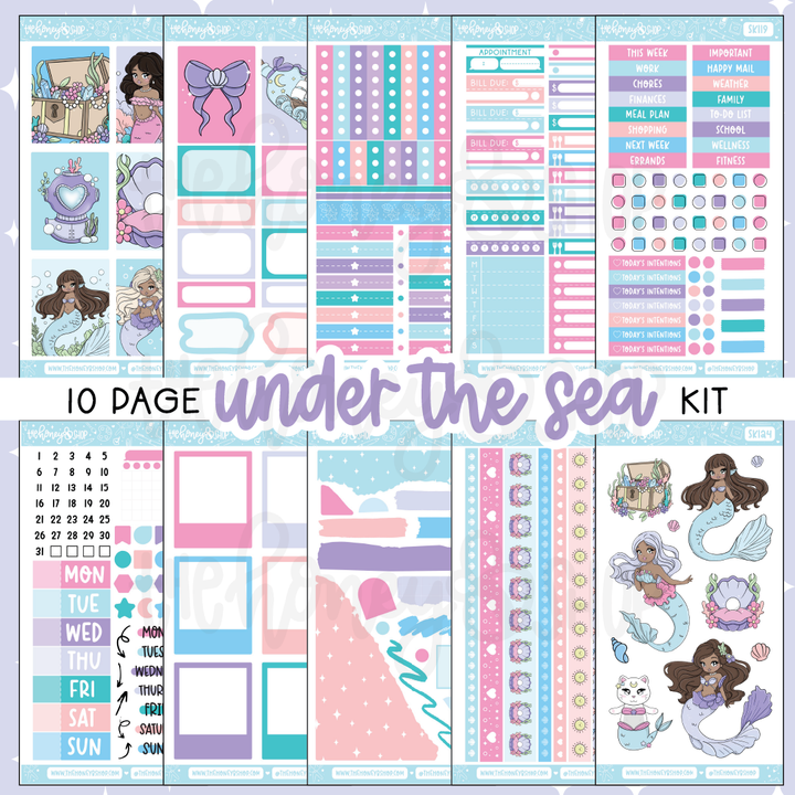 Under the Sea | 10 Page Weekly Kit | Choose your Skin Tone!