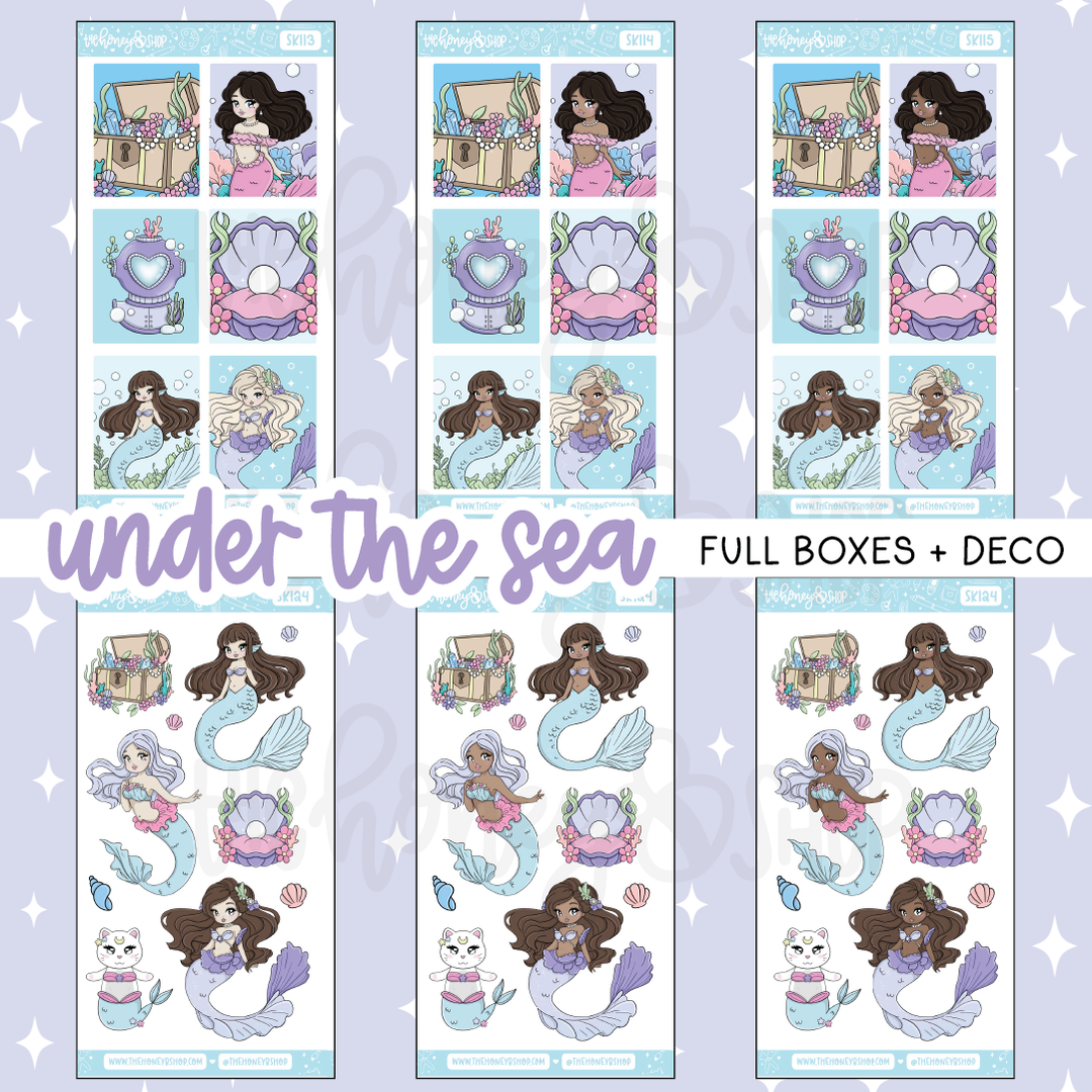 Under the Sea | 10 Page Weekly Kit | Choose your Skin Tone!