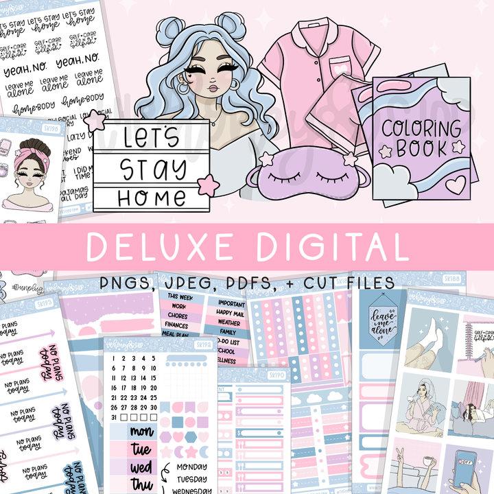 Staycation | Deluxe Digital Babe Box - Printable Stickers &amp; Clipart