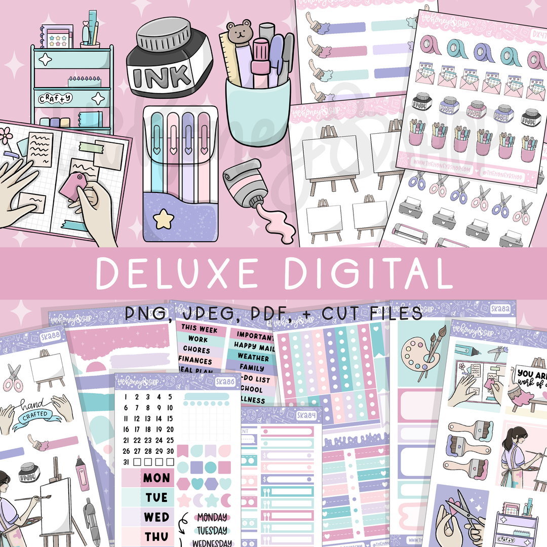 Crafty AF | Deluxe Digital Babe Box - Printable Stickers &amp; Clipart