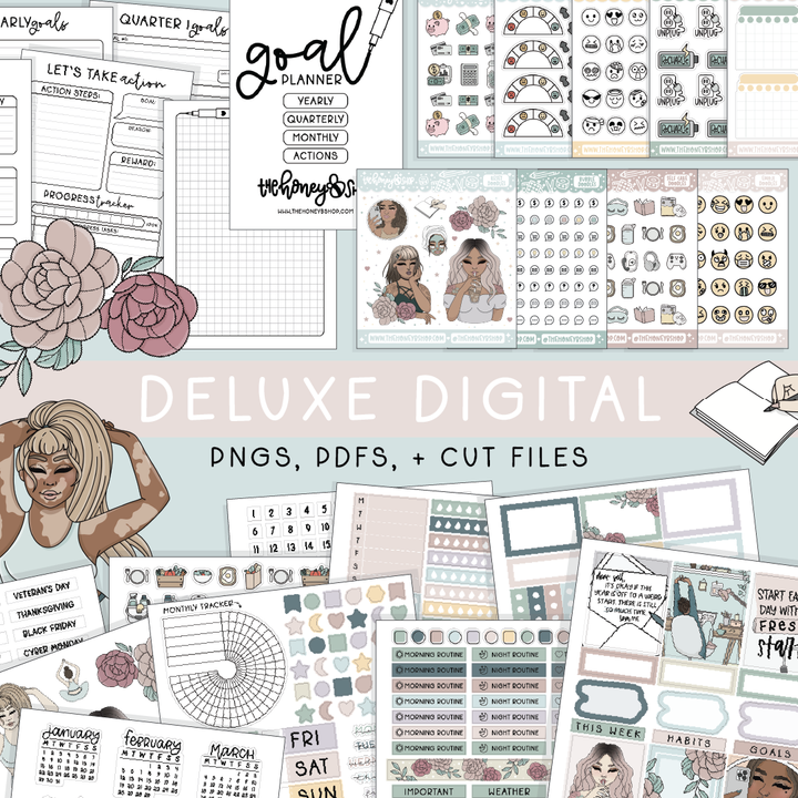 Reset | Deluxe Digital Babe Box - Printable Stickers &amp; Clipart