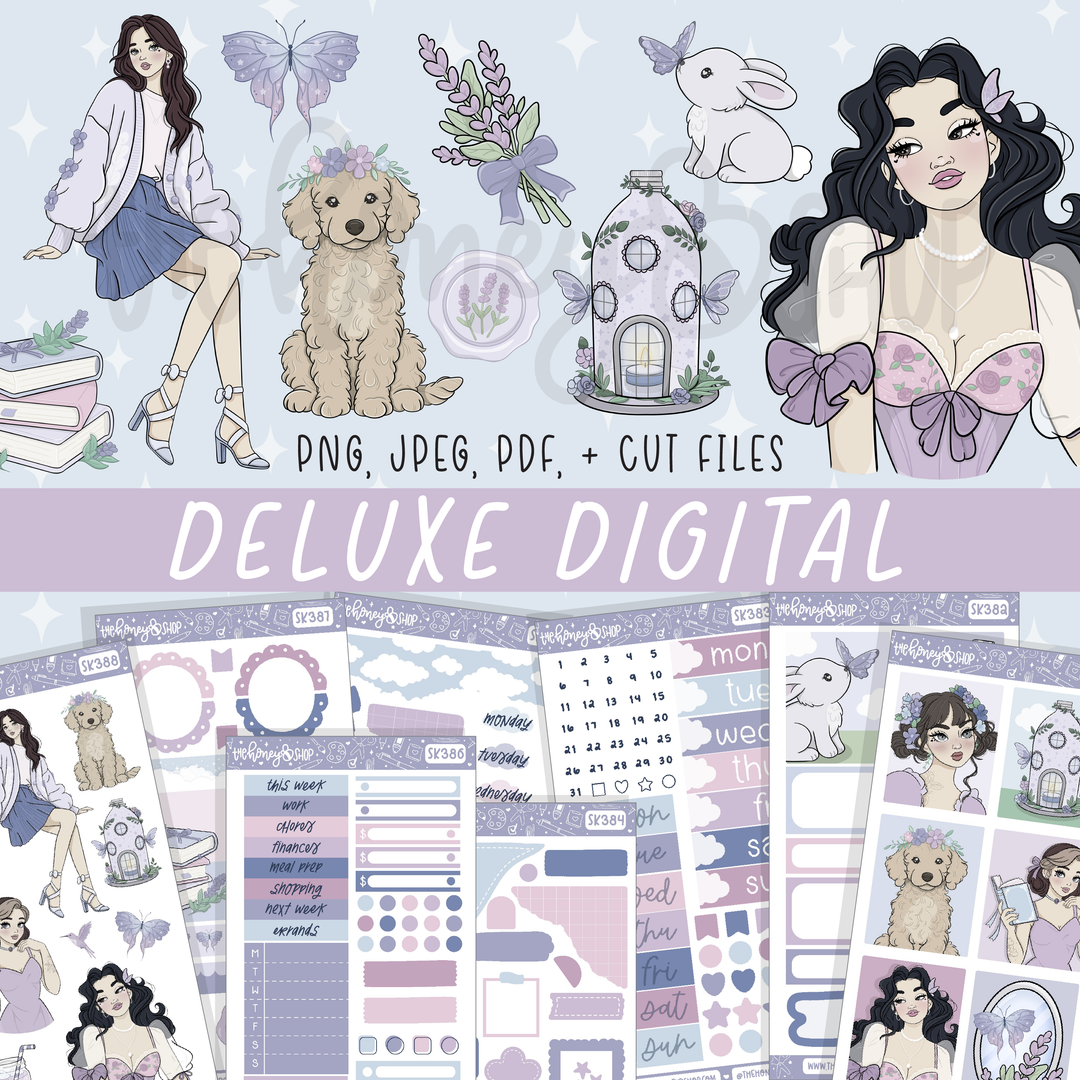 Lavender Dreams | Deluxe Digital Babe Box - Printable Stickers &amp; Clipart