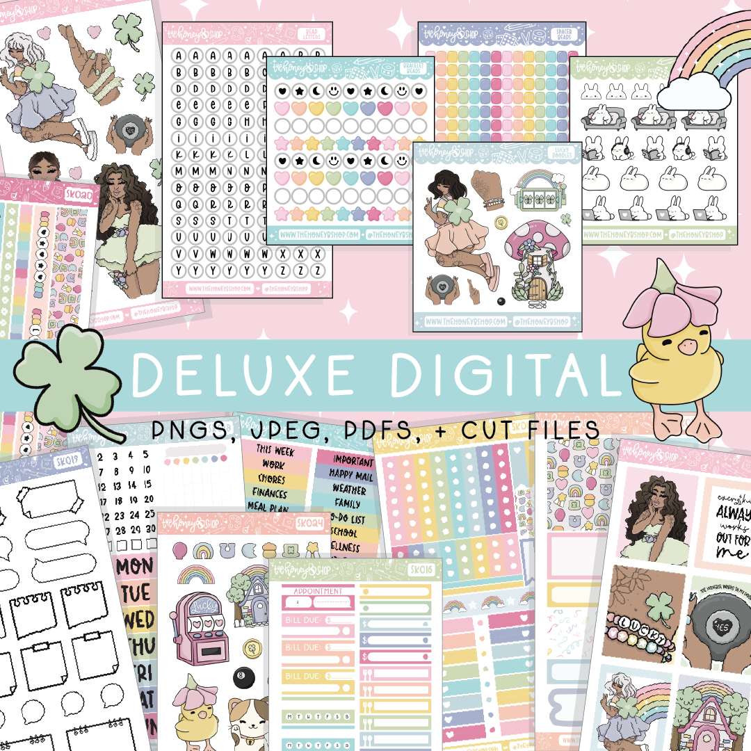 Lucky | Deluxe Digital Babe Box - Printable Stickers &amp; Clipart