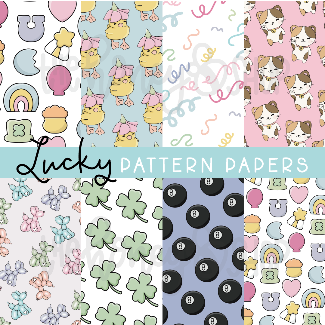 Lucky | Deluxe Digital Babe Box - Printable Stickers &amp; Clipart