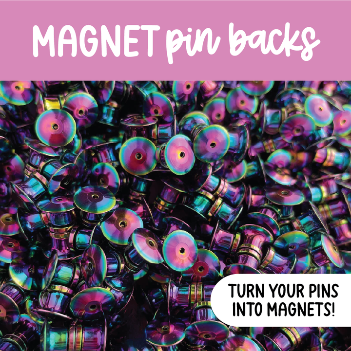 Magnetic Pin Backs | Packs of 5 + 10